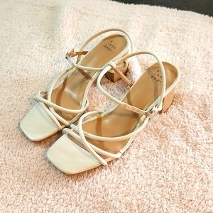 Target a new day white square toe strappy sandal heel